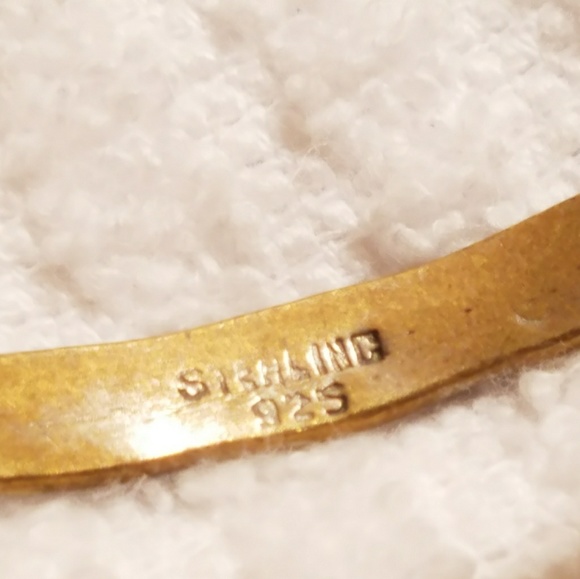 Vintage Wrist Bracelet 925 Sterling Silver & Gold - Picture 7 of 8